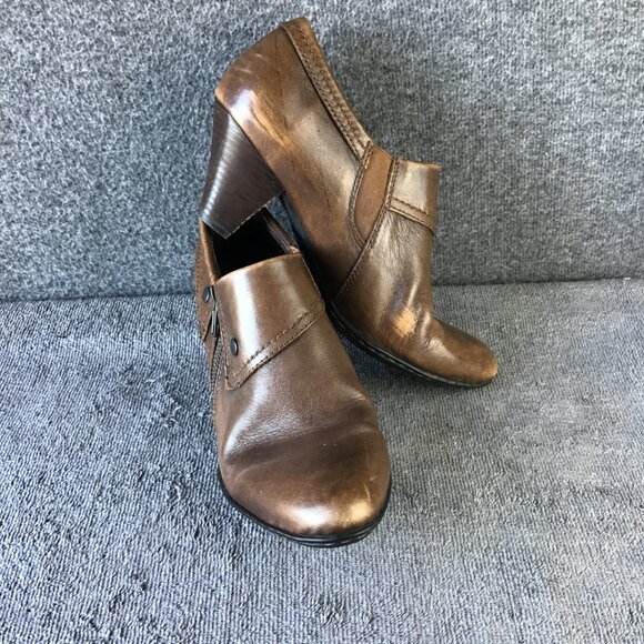 Born Distressed Brown Leather Booties Sz 8 - Picture 3 of 16